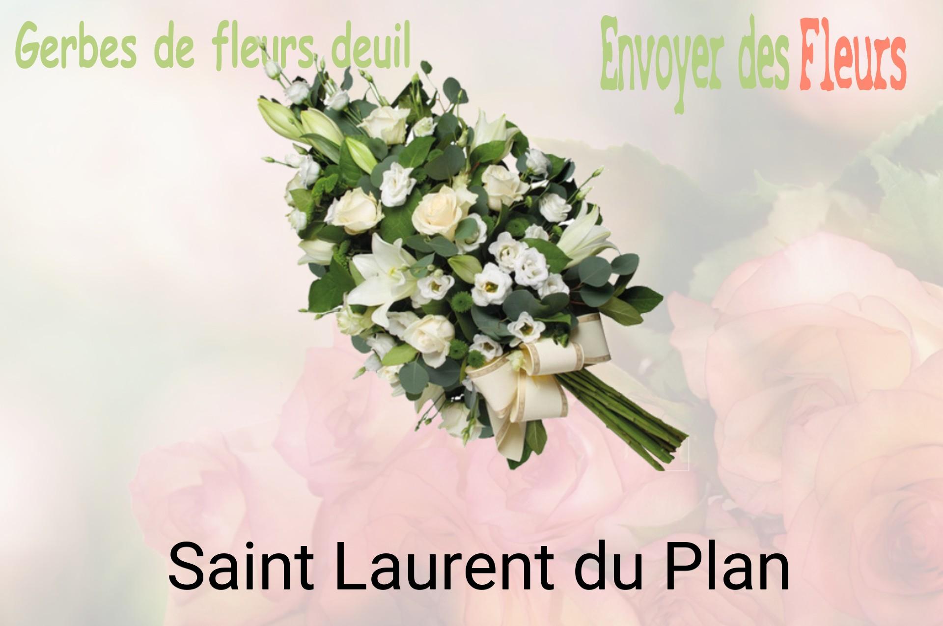 Gerbe de fleurs de deuil livrée à Saint-Laurent-du-Plan